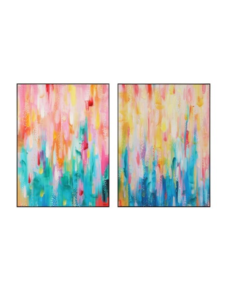 Cadre Home ESPRIT Abstrait Moderne 90 x 3,5 x 120 cm (2 Unités)