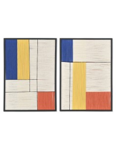 Cadre Home ESPRIT Moderne Urbaine 50 x 2,5 x 70 cm (2 Unités)