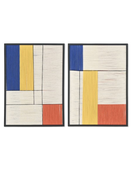 Cadre Home ESPRIT Moderne Urbaine 50 x 2,5 x 70 cm (2 Unités)