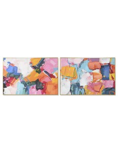 Cadre Home ESPRIT Abstrait Urbaine 122,5 x 3,5 x 82,5 cm (2 Unités)