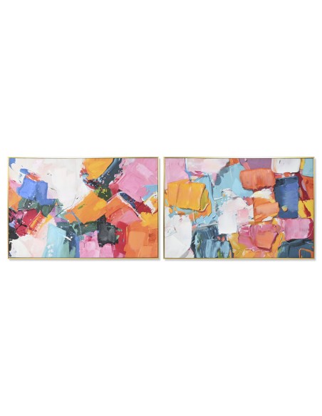 Cadre Home ESPRIT Abstrait Urbaine 122,5 x 3,5 x 82,5 cm (2 Unités)