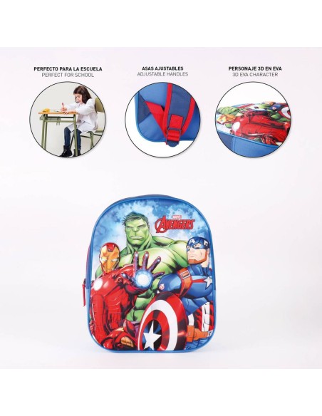 Cartable The Avengers Bleu (25 x 31 x 10 cm)