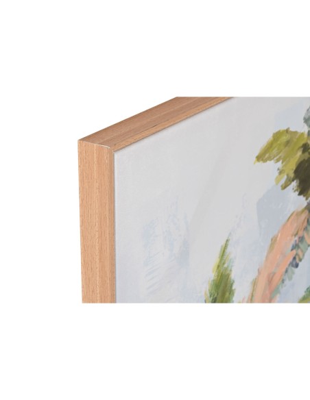 Cadre Home ESPRIT Bleu Vert Palmiers Tropical 120 x 3,5 x 90 cm (2 Unités)