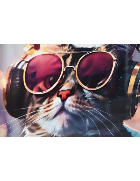 Cadre Home ESPRIT Moderne Chat 50 x 3,5 x 50 cm (2 Unités)