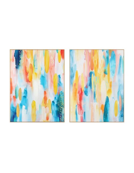Cadre Home ESPRIT Abstrait Moderne 90 x 3,5 x 120 cm (2 Unités)