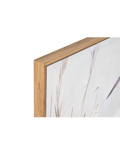 Cadre Home ESPRIT Blanc Beige Gris Oiseau Oriental 80 x 3,5 x 80 cm (2 Unités) 2