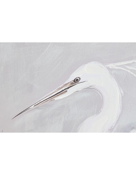 Cadre Home ESPRIT Blanc Beige Gris Oiseau Oriental 80 x 3,5 x 80 cm (2 Unités)