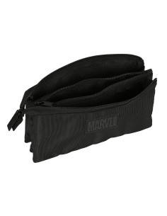 Trousse Fourre-Tout Triple Capitán América Noir (22 x 12 x 3 cm) 2