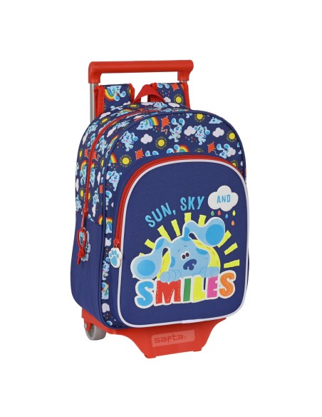 Cartable à roulettes Blue's Clues Blue marine (26 x 34 x 11 cm)