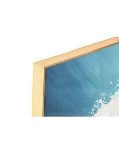 Cadre Home ESPRIT Bleu Blanc Marron Mer et océan 80 x 3,5 x 80 cm (2 Unités) 2