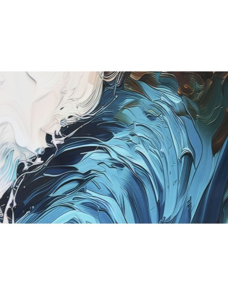 Cadre Home ESPRIT Bleu Blanc Marron Mer et océan 80 x 3,5 x 80 cm (2 Unités)