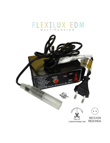 Programmeur EDM 71908 Flexilux Noir 100 m Multifonction