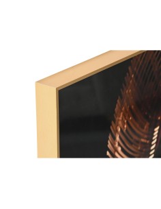 Cadre Home ESPRIT Noir Doré Africaine 80 x 3,5 x 80 cm (2 Unités) 2