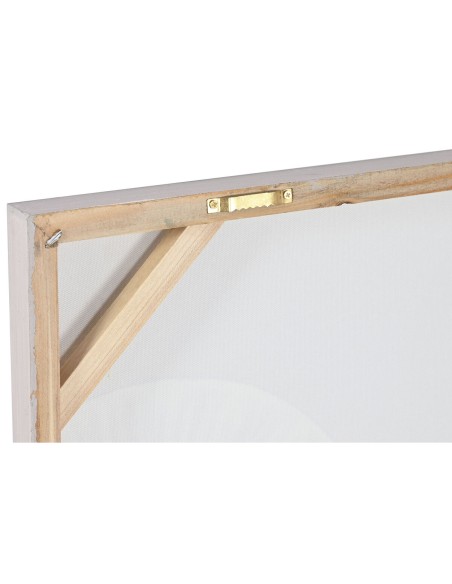 Cadre Home ESPRIT Blanc Beige Cercles Scandinave 80 x 3 x 80 cm (2 Unités)