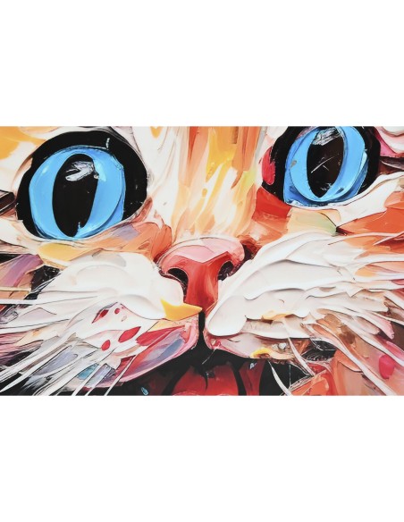 Cadre Home ESPRIT Moderne Chat 80 x 3,5 x 80 cm (2 Unités)