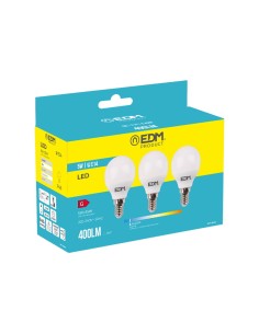 Pack de 3 ampoules LED EDM 98202 G 35 W 5 W 50 W E14 400 lm Ø 4,5 x 8 cm (6400 K)