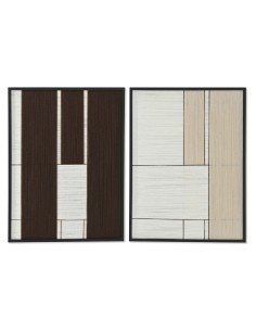 Cadre Home ESPRIT Blanc Beige Moderne 60 x 3 x 80 cm (2 Unités)
