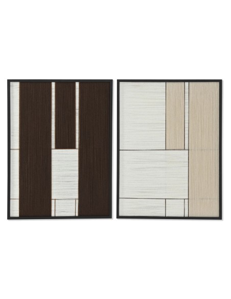 Cadre Home ESPRIT Blanc Beige Moderne 60 x 3 x 80 cm (2 Unités)
