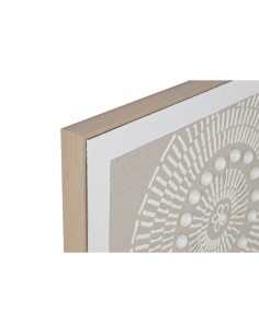 Cadre Home ESPRIT Blanc Beige Cercles Urbaine 82 x 4,5 x 82 cm (2 Unités) 2