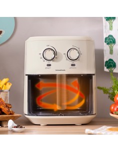 Friteuse à Air InnovaGoods Vynner Pro 6500 Crème 1700 W 6,5 L Acier inoxydable 2