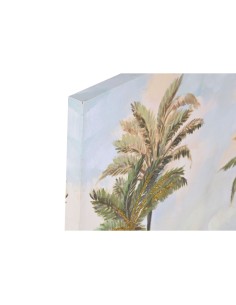 Cadre Home ESPRIT Bleu Vert Plage méditerranéen 80 x 3 x 80 cm (2 Unités) 2