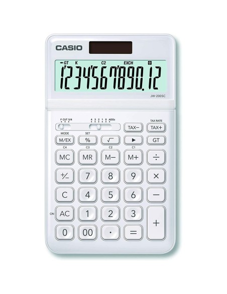 Calculatrice Casio JW-200SC-WE Blanc Plastique