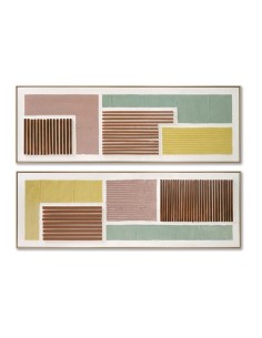 Cadre Home ESPRIT Moderne Urbaine 152 x 4,5 x 52 cm (2 Unités)