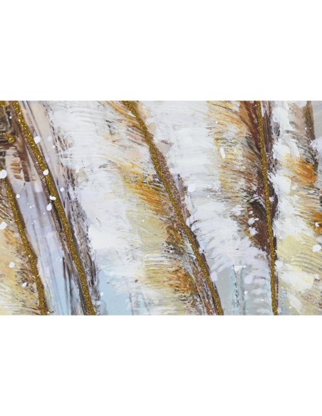 Cadre Home ESPRIT Bleu Doré Plage méditerranéen 80 x 3 x 80 cm (2 Unités)