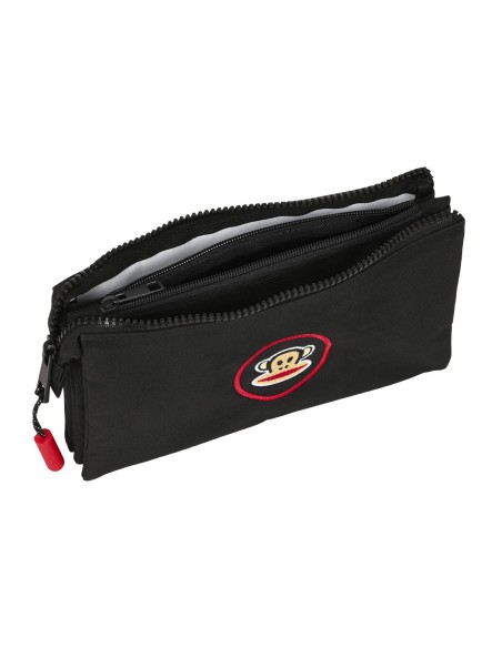 Trousse Fourre-Tout Triple Paul Frank Campers Noir (22 x 12 x 3 cm)