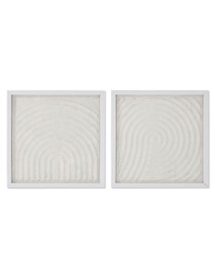 Cadre Home ESPRIT Blanc Naturel Moderne Scandinave 35 x 2 x 35 cm