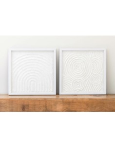 Cadre Home ESPRIT Blanc Naturel Moderne Scandinave 35 x 2 x 35 cm 2