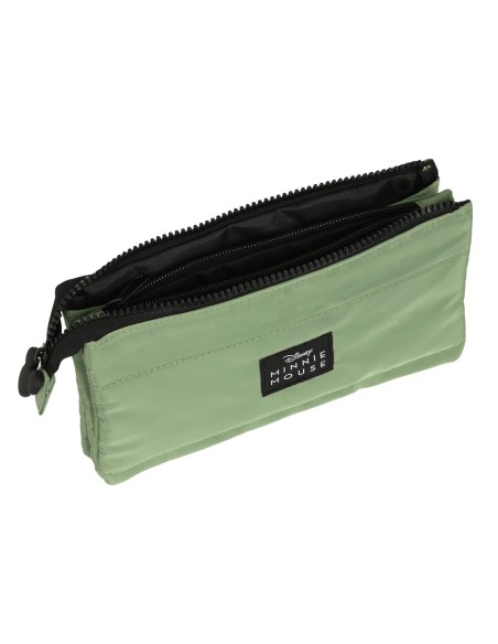 Trousse Fourre-Tout Triple Minnie Mouse Mint shadow Vert militaire (22 x 12 x 3 cm)