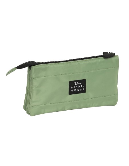 Trousse Fourre-Tout Triple Minnie Mouse Mint shadow Vert militaire (22 x 12 x 3 cm)