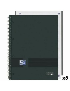 Cahier Oxford European Book Write&Erase Noir A4 80 Volets (5 Unités)