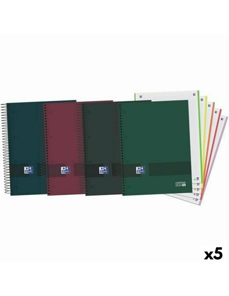 Lot de cahiers Oxford European Book 5 Multicouleur A4 120 Volets (5 Unités)