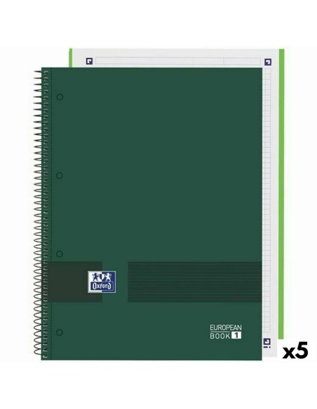 Cahier Oxford European Book Write&Erase Vert militaire A4 80 Volets (5 Unités)
