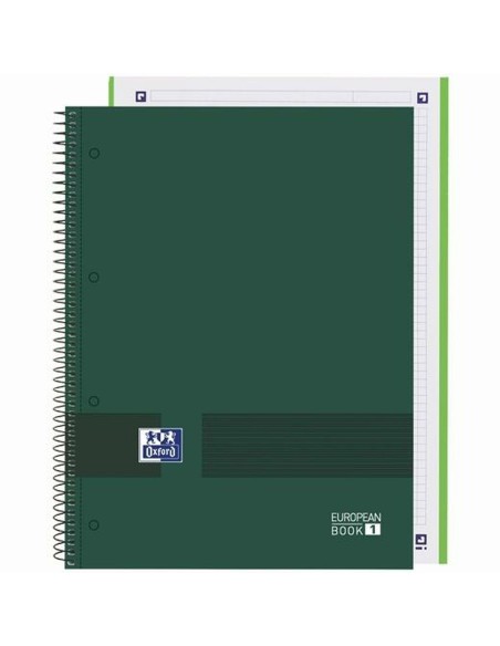 Cahier Oxford European Book Write&Erase Vert militaire A4 80 Volets (5 Unités)