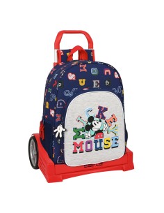 Cartable à roulettes Mickey Mouse Clubhouse Only one Blue marine 33 x 42 x 14 cm