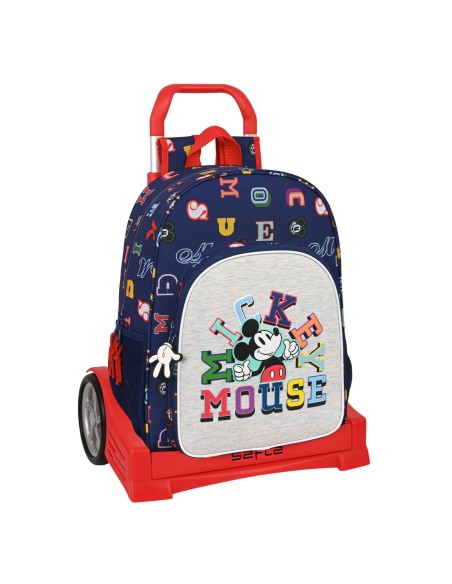 Cartable à roulettes Mickey Mouse Clubhouse Only one Blue marine 33 x 42 x 14 cm