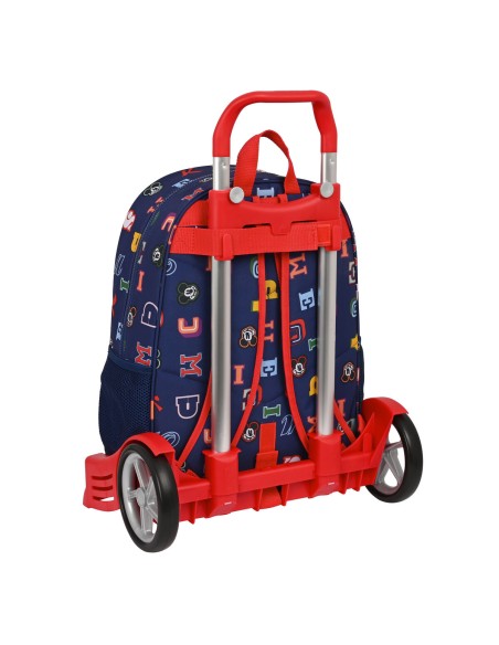 Cartable à roulettes Mickey Mouse Clubhouse Only one Blue marine 33 x 42 x 14 cm