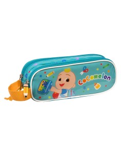 Trousse Fourre-Tout Double CoComelon Back to class Bleu clair (21 x 8 x 6 cm)