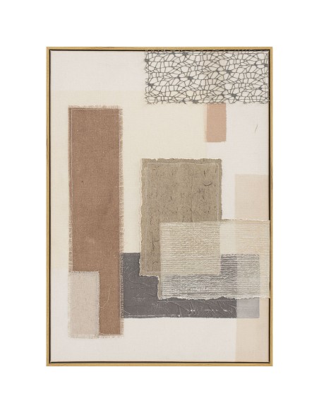 Cadre Home ESPRIT Marron Beige Abstrait Urbaine 50 x 3 x 70 cm (2 Unités)