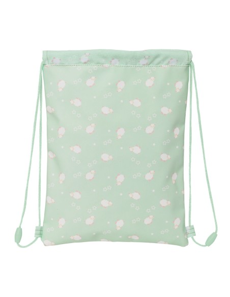 Sac à dos serré par des ficelles Safta Ovejita Vert (26 x 34 x 1 cm)