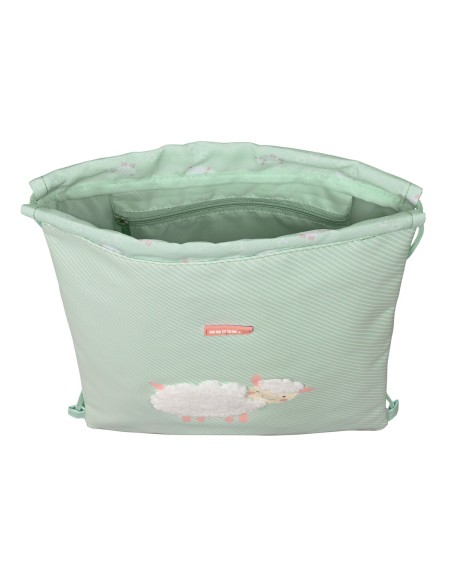 Sac à dos serré par des ficelles Safta Ovejita Vert (26 x 34 x 1 cm)