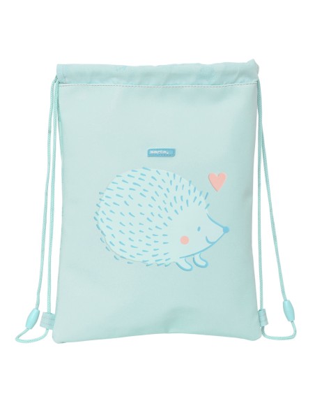 Sac à dos serré par des ficelles Safta Erizo Turquoise (26 x 34 x 1 cm)