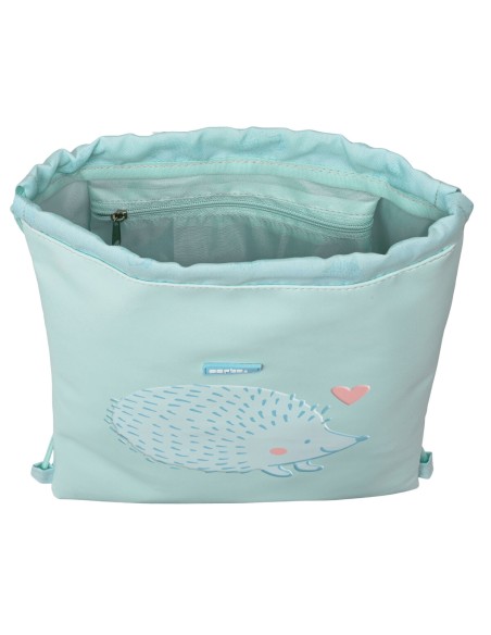 Sac à dos serré par des ficelles Safta Erizo Turquoise (26 x 34 x 1 cm)