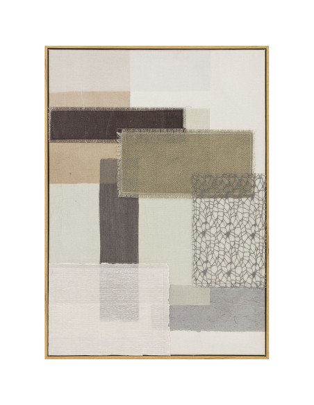 Cadre Home ESPRIT Marron Beige Abstrait Urbaine 50 x 3 x 70 cm (2 Unités)