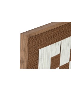Cadre Home ESPRIT Blanc Marron Beige Moderne Urbaine 50 x 3 x 50 cm (2 Unités) 2
