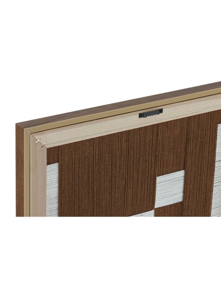 Cadre Home ESPRIT Blanc Marron Beige Moderne Urbaine 50 x 3 x 50 cm (2 Unités)