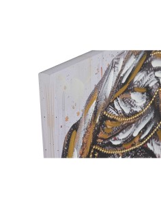 Cadre Home ESPRIT Noir Doré Colonial Africaine 60 x 3 x 90 cm (2 Unités) 2